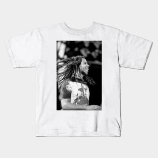 Ziggy Marley BW Photograph Kids T-Shirt